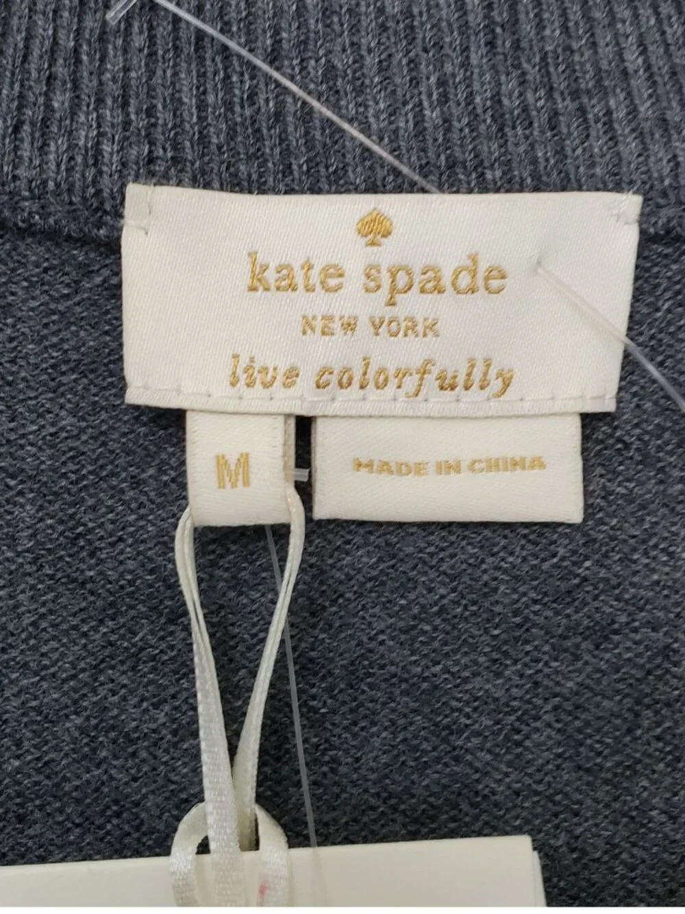 Kate Spade Carine gray wool cashmere blend button front cardigan